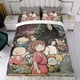 thumbnail image 4 of Studio Ghibli Conjunto de sábanas temático, trío de piezas, cómodo y amigable con la piel, diseño único, regalo de decoración para el hogar para familiares, amigos y fans, 90 cm * 190 cm, 4 of 6