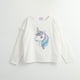 thumbnail image 1 of Polera Manga Corta Niña Lentejuelas Blanco Unicornio, 1 of 7