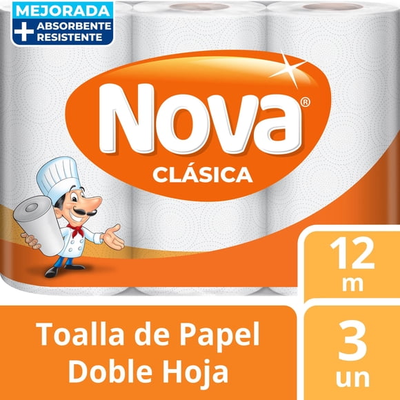 Toalla de Papel Clásica Doble Hoja 12 m