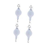 Ioensy - 4 Poleas Colgantes Para Cestas De Flores, Poleas Para Macetas Colgantes, Color Blanco