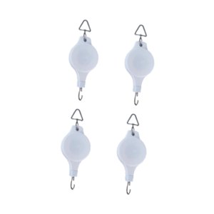 Ioensy - 4 Poleas Colgantes Para Cestas De Flores, Poleas Para Macetas Colgantes, Color Blanco