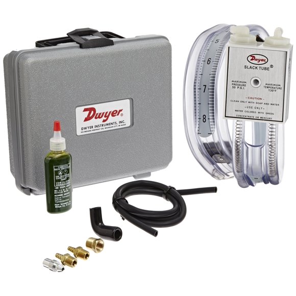 Kit de Presión de Gas Dwyer 1212 con Manómetro y Estuche de 21 cm