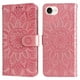 thumbnail image 3 of Funda tipo cartera FOXDOCK para iPhone 16e , diseño girasol en relieve, cuero PU, cierre magnético, soporte y tarjetero, 3 of 5