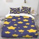 thumbnail image 1 of Blue Background Yellow Star Wallpaper Printed Duvet Cover Set Themed Bedding Three-Piece Set Duvet Cover and Pillowcase Set, 1 of 1