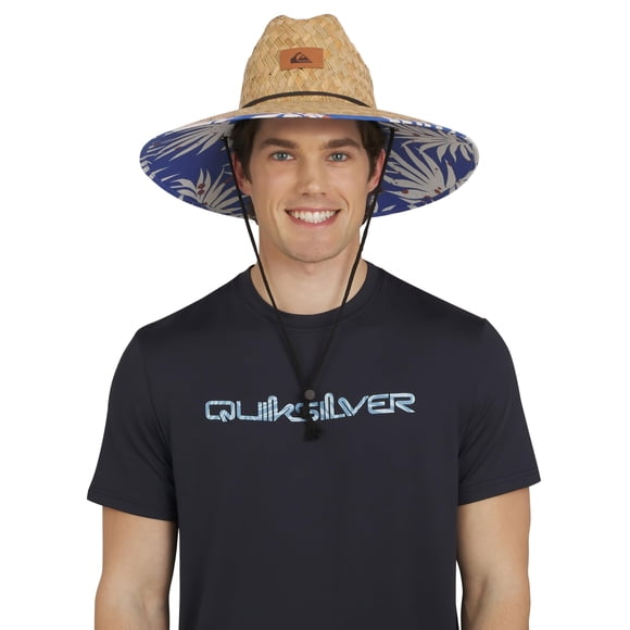 Sombrero de Paja Quiksilver Lifeguard con Ala Ancha Azul Real XXL