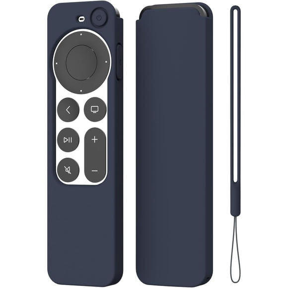 Funda de silicona para Apple TV 4K Siri Remote 2021, azul marino
