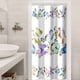 thumbnail image 1 of Transform Your Bathroom with our Botanical Watercolor Floral Shower Curtain Set - Includes 12 Hooks for Easy Installation!, 1 of 5