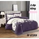 thumbnail image 1 of Cobertor de verano tipo quilt tamaño 2 Plazas Diseño Morado y Blanco, 1 of 1