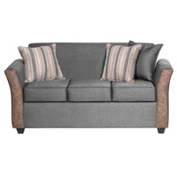 Colbox - Sofá Mornig 3 Cuerpos Tela Gris Medio