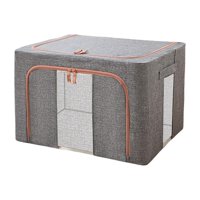Bothyi - Bolsa De Almacenamiento De Ropa Organizador 66L Ventana Transparente Para Juguetes Sábanas Edredón Gris