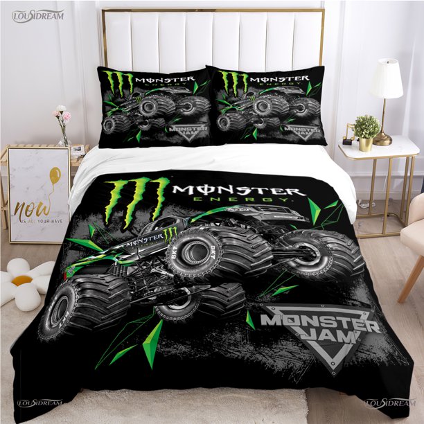 Cartoon Monster Truck All Season Duvet Cover Comforter Bedding sets Soft Quilt Cover and Pillowcases Single/Double/Queen/ Bed Sheets