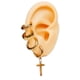 thumbnail image 2 of Pack 4 Pares Argollas Lisas Chapadas En Oro 18k Piercing, 2 of 3