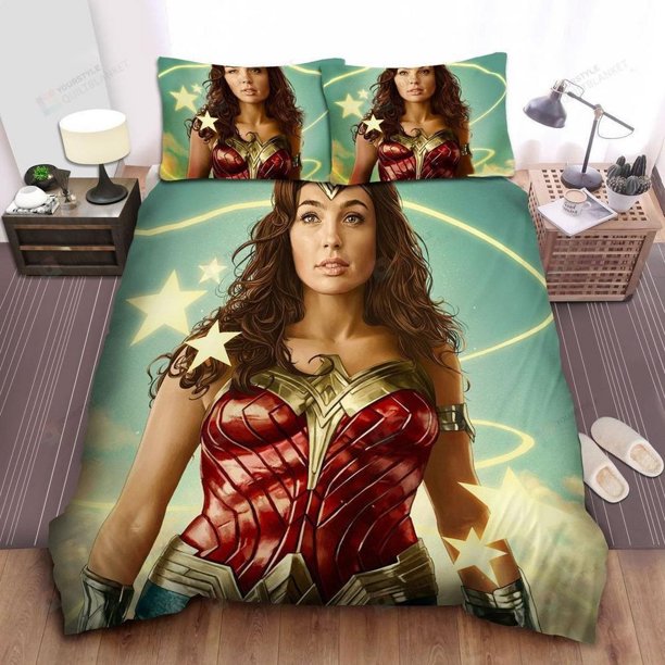 Wonder Woman Heroine Dc The Lasso Of Truth Gal Gadot Quilt Duvet Cover Set3-Piece Bedding Set