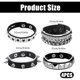 thumbnail image 2 of Set de 4 pulseras punk de cuero sintético con tachas, 2 of 3