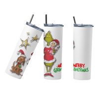 Sm - Termo Botella Térmica Mug Grinch Navidad De Acero Inoxidable Amarillo
