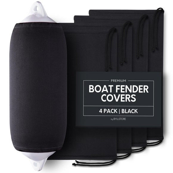 Fundas para defensas de barco Byllstore pack de 4 negras 20x56 cm