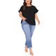 thumbnail image 2 of Agnes Orinda Blusas de Verano para Mujer Tallas Grandes con Volantes de Manga Corta Cuello Redondo Blusas Sólidas Camisas Casuales 1X Negro, 2 of 5