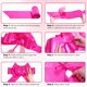 thumbnail image 3 of Lazo para auto GYDbow 76 cm rosa pastel reutilizable, 3 of 7