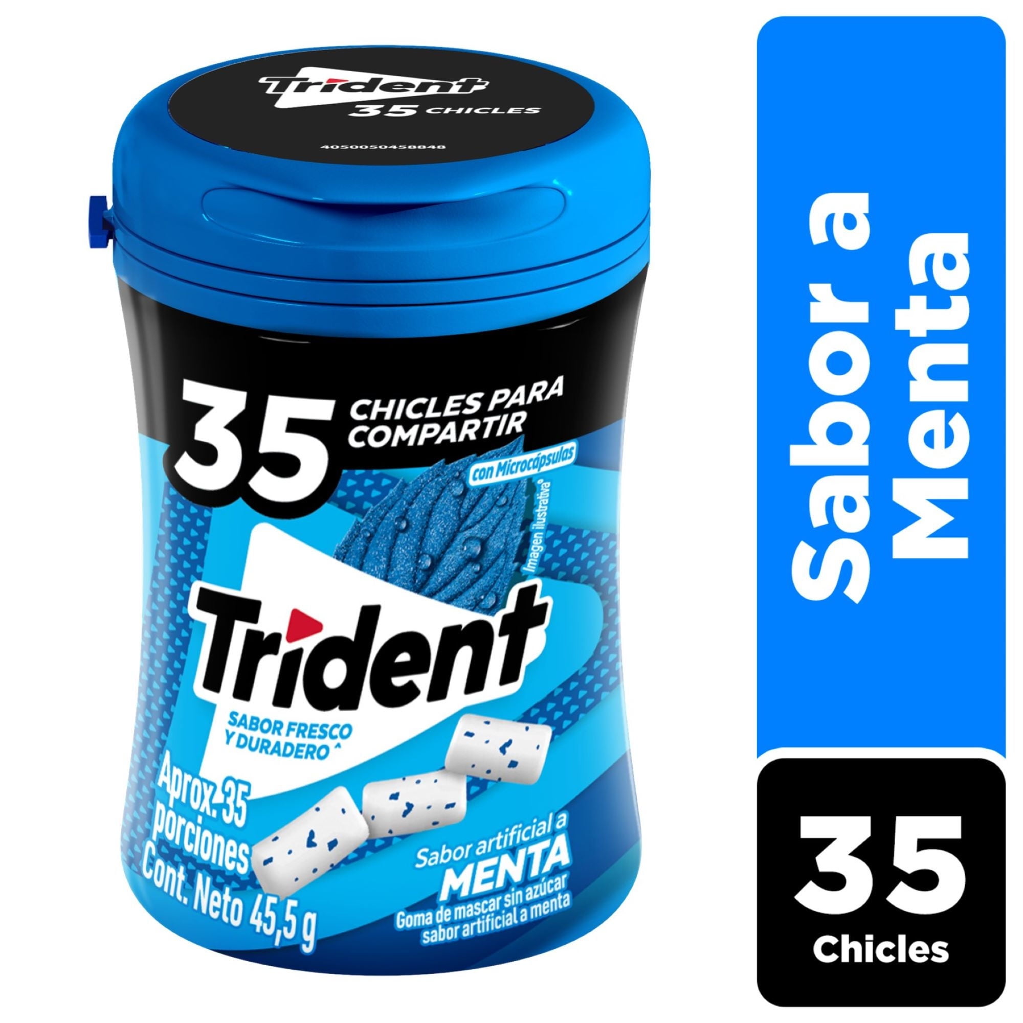 Chicle Botella Sabor Menta 35 Un 45,5 g Trident