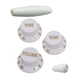 thumbnail image 1 of 3 Piezas De Perillas De Control De Tapa De Mango De Balancín único Para Guitarra, Accesorios De Guitarra DIY, Blanco Y Dorado, 1 of 5