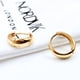 thumbnail image 2 of Aros Argollas Bombeadas, Plata 925 Enchapadas en Oro 24k, 2 of 4