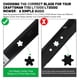 thumbnail image 2 of Cuchillas para cortacésped Grasscool 138971, plataforma de 42" con orificio central de estrella de 5 puntas, 2 of 9