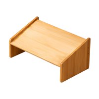 Magideal - Reposapiés Inclinado Debajo Del Escritorio, Mejora La Postura Taburete Ergonómico De 3 Posiciones De Altura Reposapiés Debajo Del Reposapiés Del Castaño Claro Alto