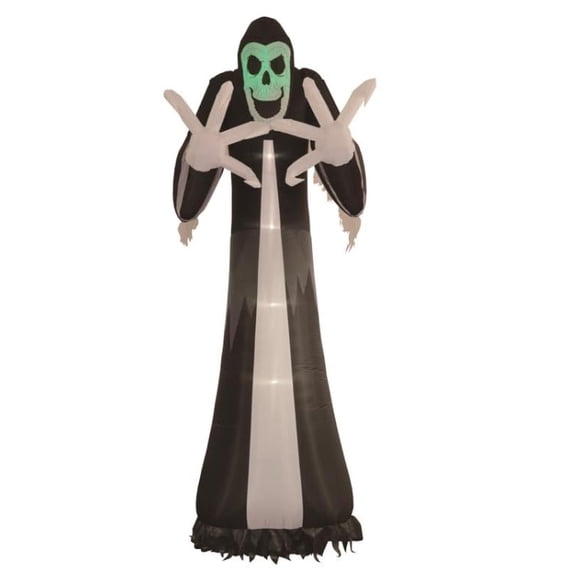 Plug-in inflable Celebrations Grim Reaper de 3,7 m con iluminación previa