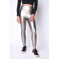 Calza Cuerina Gwen Con Forro En Micropolar Eclipse Plateado L