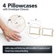 thumbnail image 5 of Funda de almohada TEXAS LINEN CO. King, juego de 4, gris claro, 5 of 9