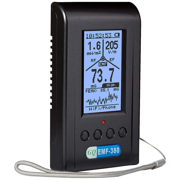 Medidor EMF ELF GQ EMF-380 V2 Analizador de espectro RF multicanal