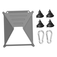 Magideal - Funda De Silicona A Prueba De Golpes Para Mini Soporte De Antena Parabólica, Funda Protectora Con Ventosas, Accesorio Para Techo Corredizo Y Vehículos Gris