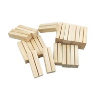 Magideal - 20 Piezas De Madera Para Colocar Tarjetas De Mesa, Tarjetas De Mesa, Carteles De Boda, Carteles De Comida, Soporte Para Fotos, Soportes Para Números Rectángulo