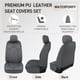 thumbnail image 4 of Fundas para asientos de coche CAROMOP Luxury, juego frontal de piel sintética, gris, 4 of 7