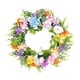 thumbnail image 3 of Corona De Primavera Colgante Decorativo Redondo Hojas Verdes Corona De Flores Artificiales, 3 of 3