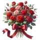 thumbnail image 1 of Calcomanía de pared de la calcomanía del baño de rosas para el bouquet para el baño decorativo de accesorio multifuncional 27.5x29.5cm pegatina de, 1 of 5