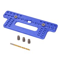 Magideal - Localizador De Manija De Puerta De Madera Para Carpintería, Punzón, Accesorios Para Gabinete, Plantilla De Aleación De Aluminio, Localizador De Punzón Azul