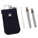 thumbnail image 1 of Los tubos plegables de la pajita de los vasos de la paja de beber del acero inoxidable con llevan el bolso s negro, 1 of 5
