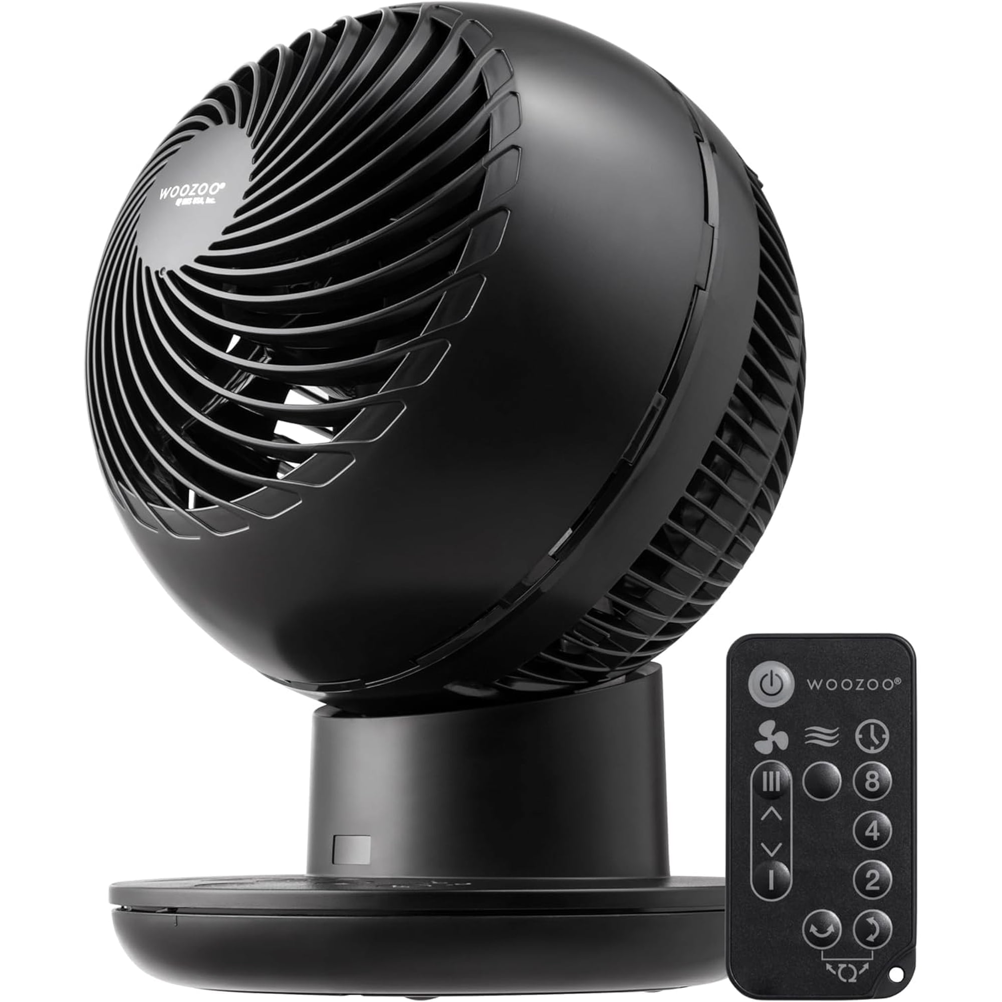 Iris Ohyama - Ventilador Circulador De Aire Iris Usa Woozoo De 8 Velocidades Con Control Remoto Negro
