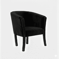 Muebles New - Sitial Americano Negro Felpa