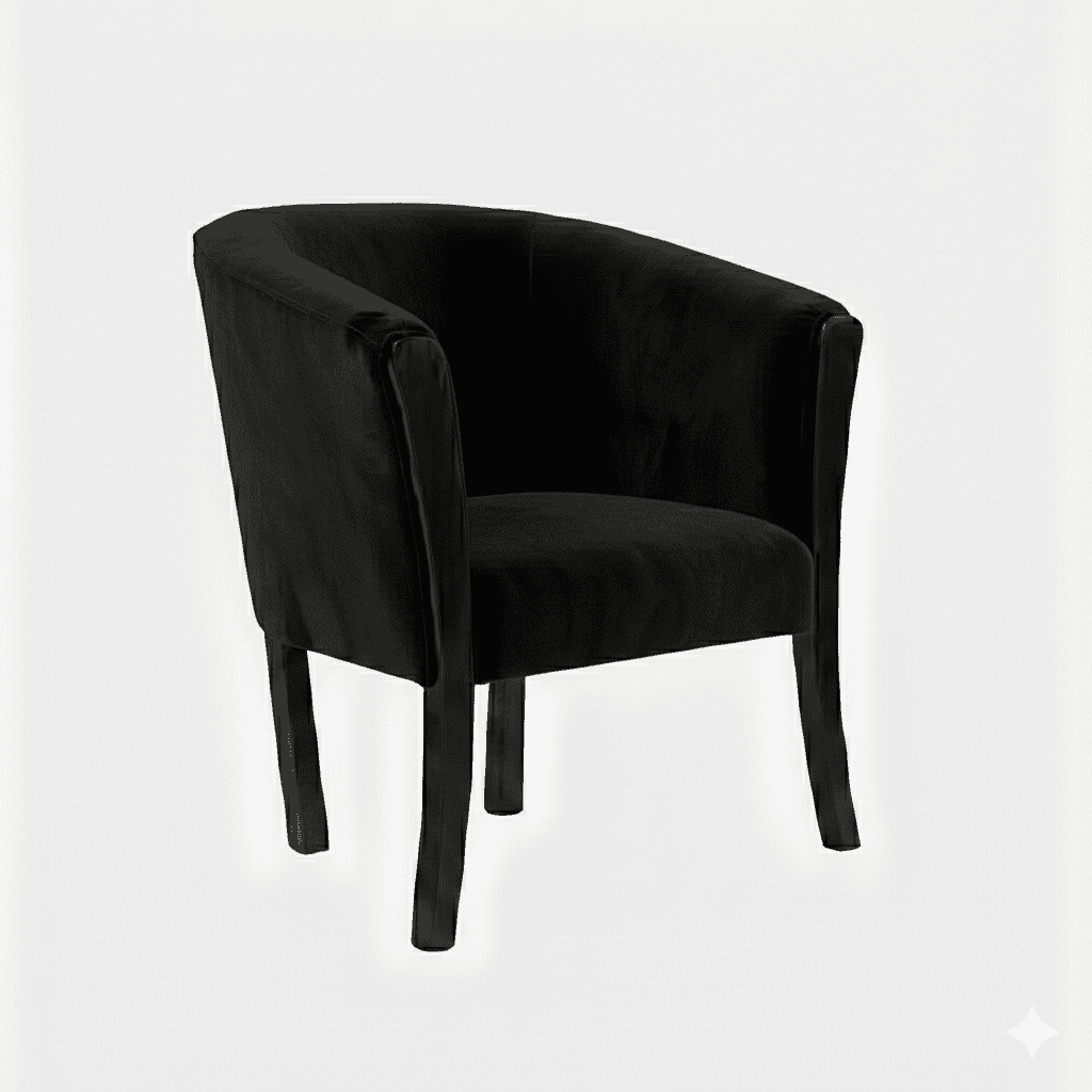 Muebles New - Sitial Americano Negro Felpa