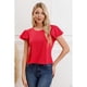 thumbnail image 1 of Polera Mujer Algodon Elasticada Manga Corta Broderie 3316, 1 of 3