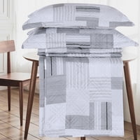 Quilt Andes Estampado Patchwork Gris