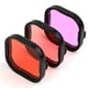 thumbnail image 1 of Filtros de lentes de buceo QiUniu para GoPro Hero 8-12 negros con funda, 1 of 9