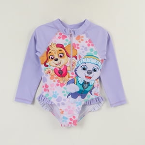 Traje De Baño Niña Lila Skye & Everest Paw Patrol