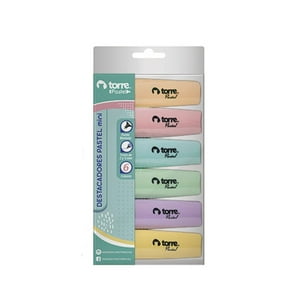 Torre - Destacadores Pastel Mini 6 Colores