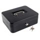 thumbnail image 1 of Caja KYODOLED de metal con bandeja para dinero y cierre, color negro, 1 of 9