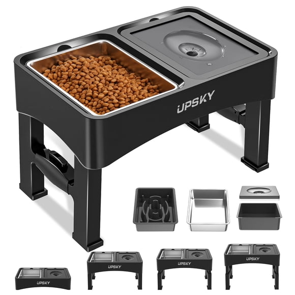 Comedero UPSKY 3 en 1 ajustable y elevado con alimentación lenta