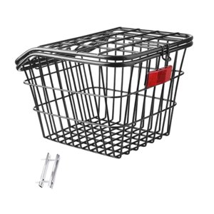 Ioensy - Cesta Trasera Para Guardar Bicicletas, De Hierro, Para Transportar Mascotas, Para Montar En Bicicleta De Montaña, Color Negro
