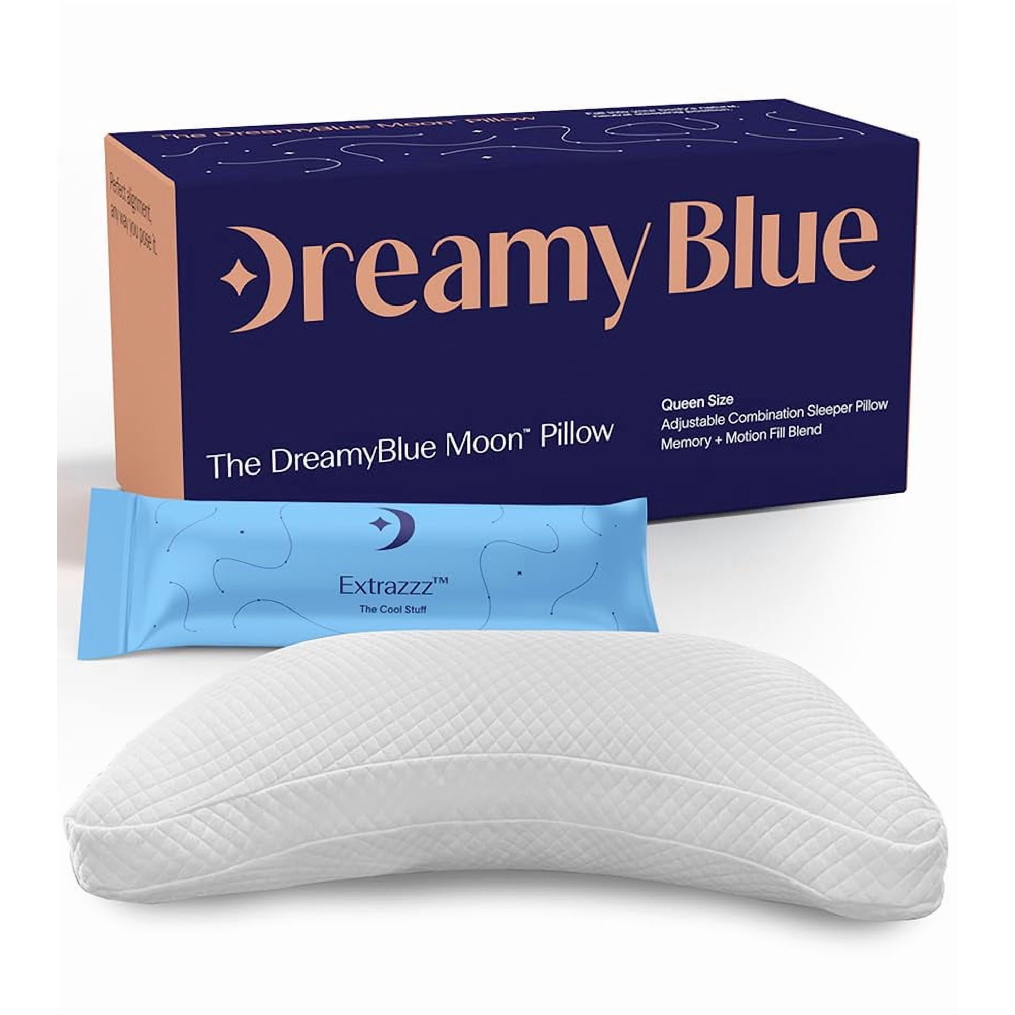 Dreamyblue - Almohada Moon Ajustable Loft De Espuma Viscoelástica Triturada